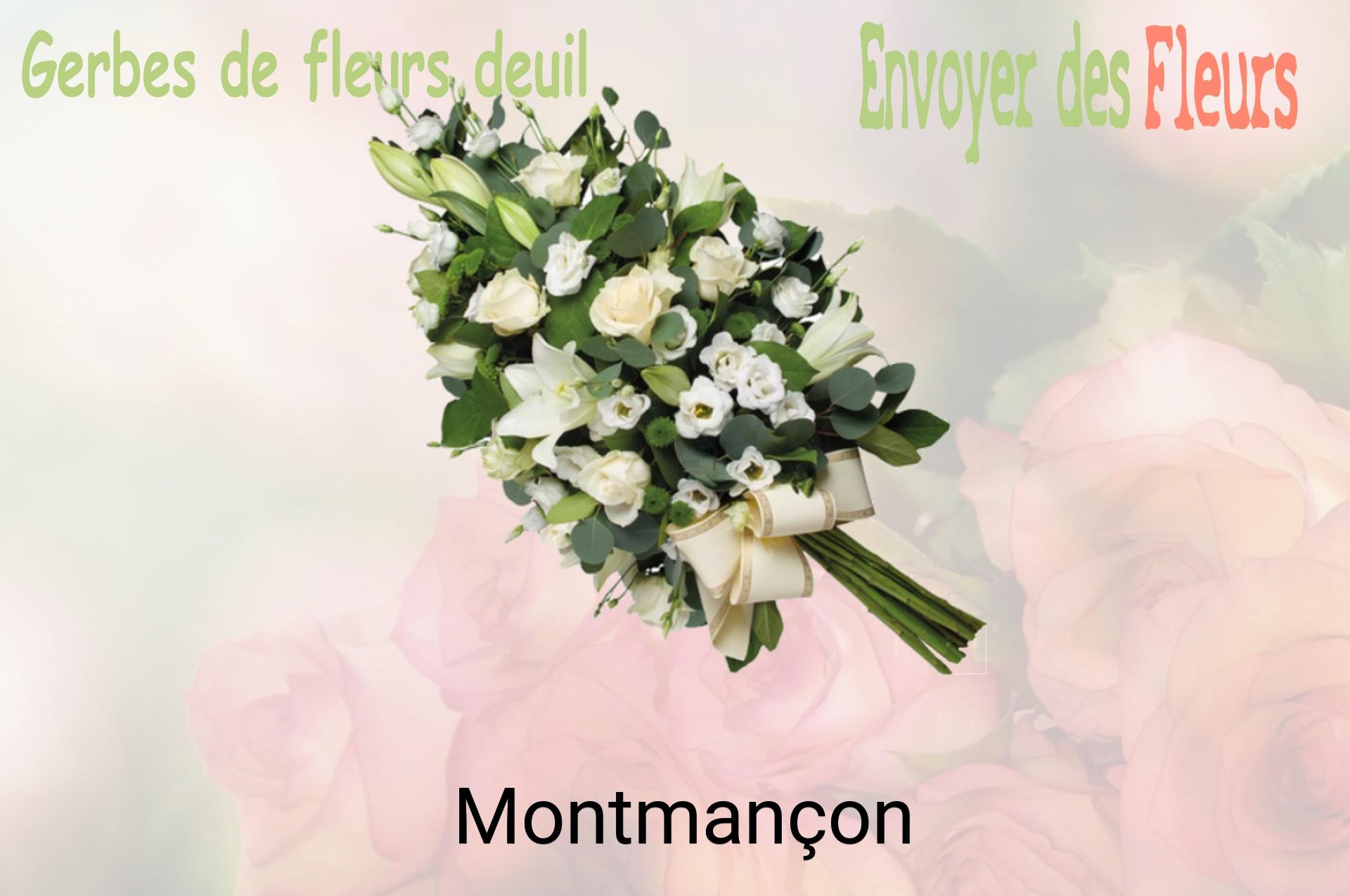 Gerbe de fleurs de deuil livrée à Montmançon